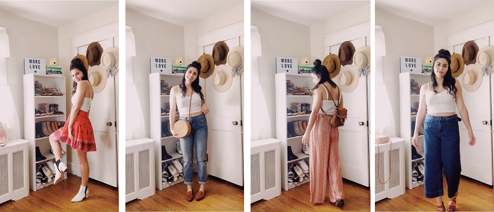 How to Create 4 Easy Outfits for Spring/Summer with 1 Top