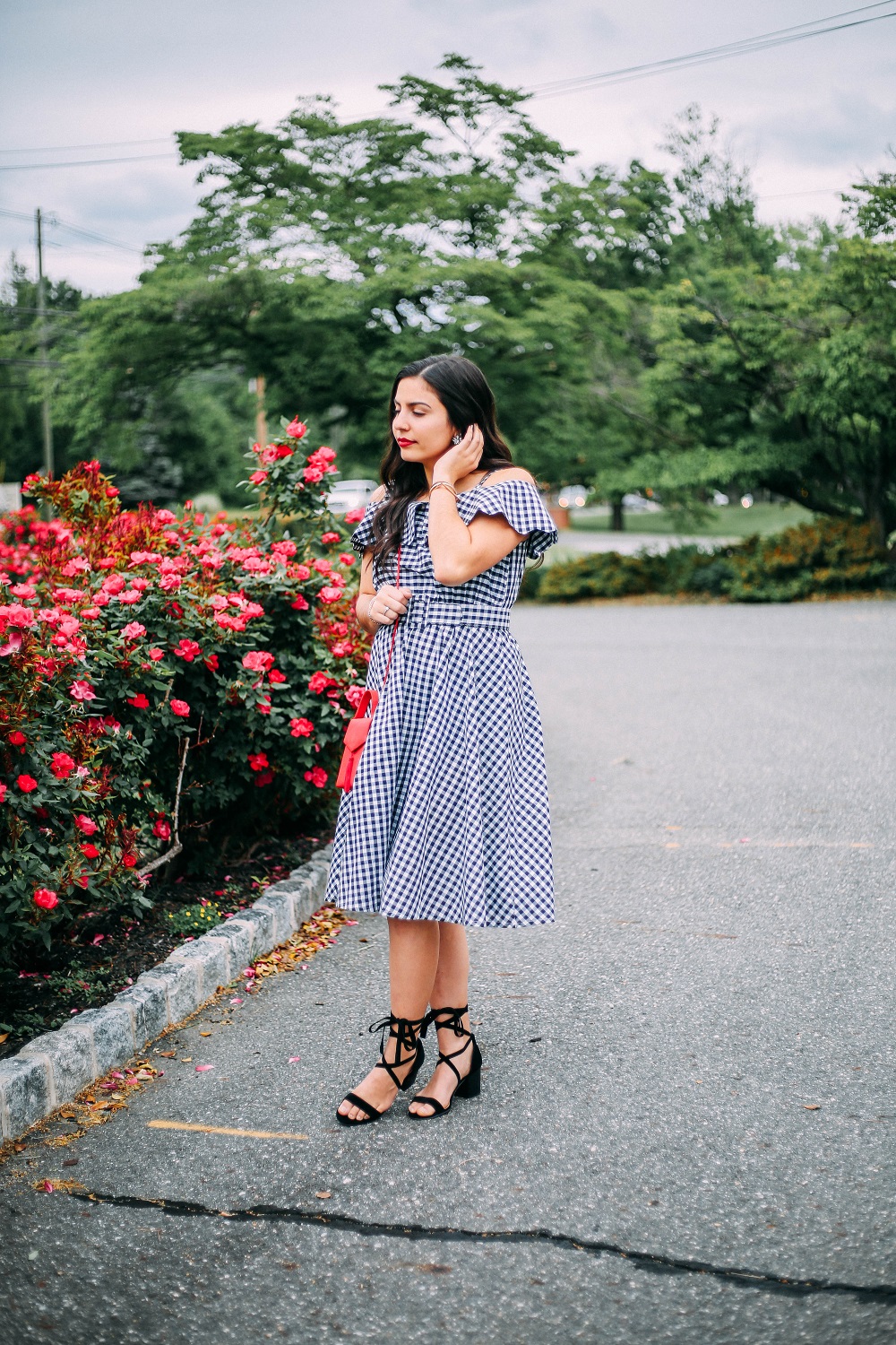Gingham Midi Dress