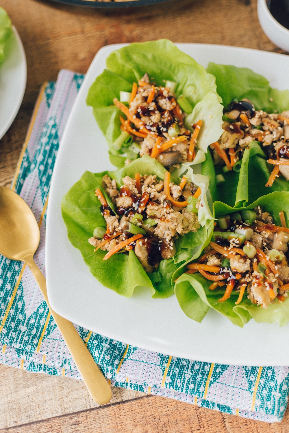 15 Minute Sesame Lettuce Wraps (High Protein & Healthy!)