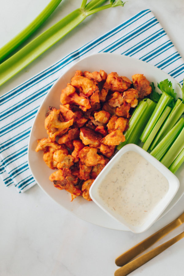 How to Make Buffalo Cauliflower Wings with Easy Vegan Ranch
